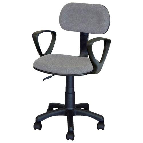 ナカバヤシ ワークチェアー(グレー/肘付) EA956XB-3 4518340067844【別送品】