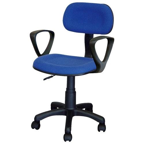 ナカバヤシ ワークチェアー(ブルー/肘付) EA956XB-4 4518340067837【別送品】