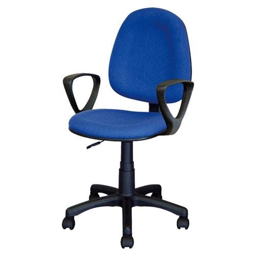 ナカバヤシ ワークチェアー(ブルー/肘付) EA956XB-8 4518340067769【別送品】