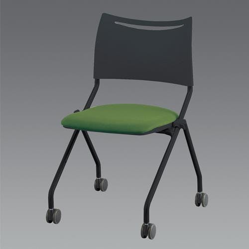 アイリスチトセ ビジネスチェアー(ブラック/グリーン) EA956XE-49A 4550061625323【別送品】