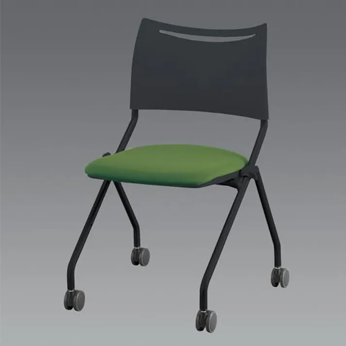 アイリスチトセ ビジネスチェアー(ブラック/グリーン) EA956XE-49A 4550061625323【別送品】