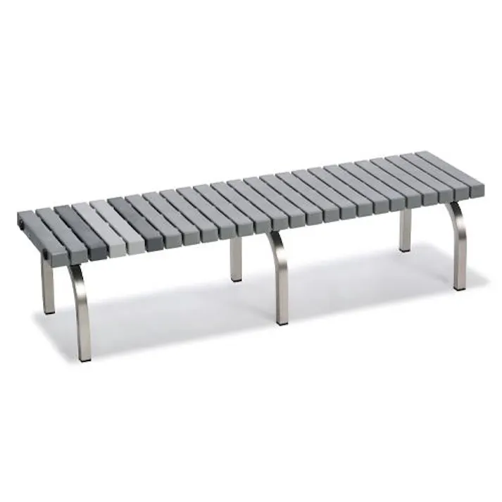 テラモト 1503x400x365mm ベンチ(背無/グレー) EA956XE-69(CDC)【別送品】