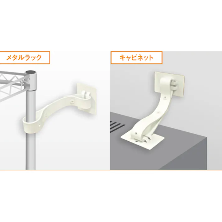 ティーエフサービス 75x50mm 転倒防止粘着プレート(2WAY式/2個) EA979D-174(CDC)【別送品】