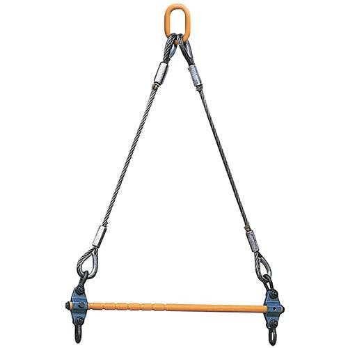 スーパーツール 長尺用天秤(ワイヤーロープ・リング付) 2.0ton EA981VH-10 4518340077348【別送品】