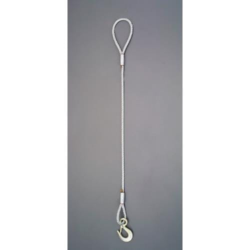 スリーエッチ フック付ワイヤー(片側アイ/ラッチ付) 0.5tonx1.5m EA981WR-11.5 4518340331211【別送品】