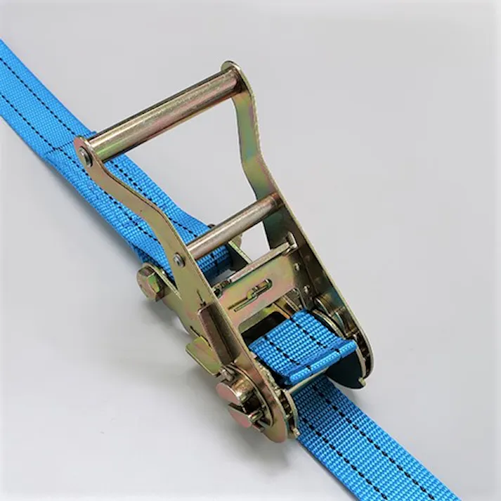 ベルト荷締機(ラチェット式/両端アイ) 58mmx7m/2t EA982AB-76 4518340075863【別送品】
