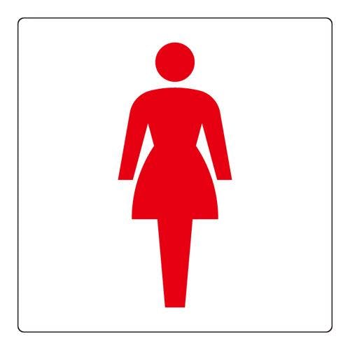 ユニット(UNIT) トイレ表示板(アクリル/女性表示) 150x150mm EA983BK-72 4518340088856【別送品】