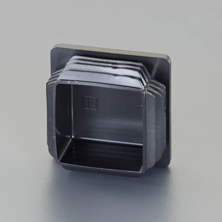 ESCO 40x 40mm 角型保護キャップ(黒/20個) EA983FP-213(CDC)【別送品】