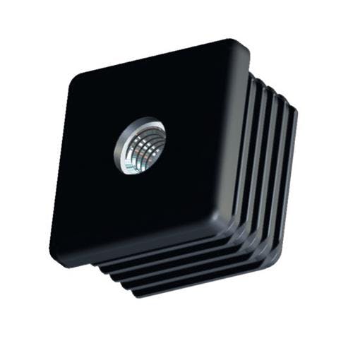 角型ブッシング(20個/黒) 40x40mm/M8 EA983FP-240 4518340077768【別送品】