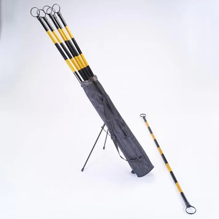 ミツギロン 2.0m ガードバー(黄/黒-6本/自立式バッグ付) EA983FV-2S(CDC)【別送品】