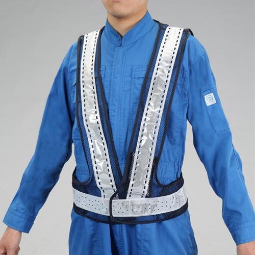 安全ベスト・LED(紺/白) EA983R-551 4518340044265【別送品】