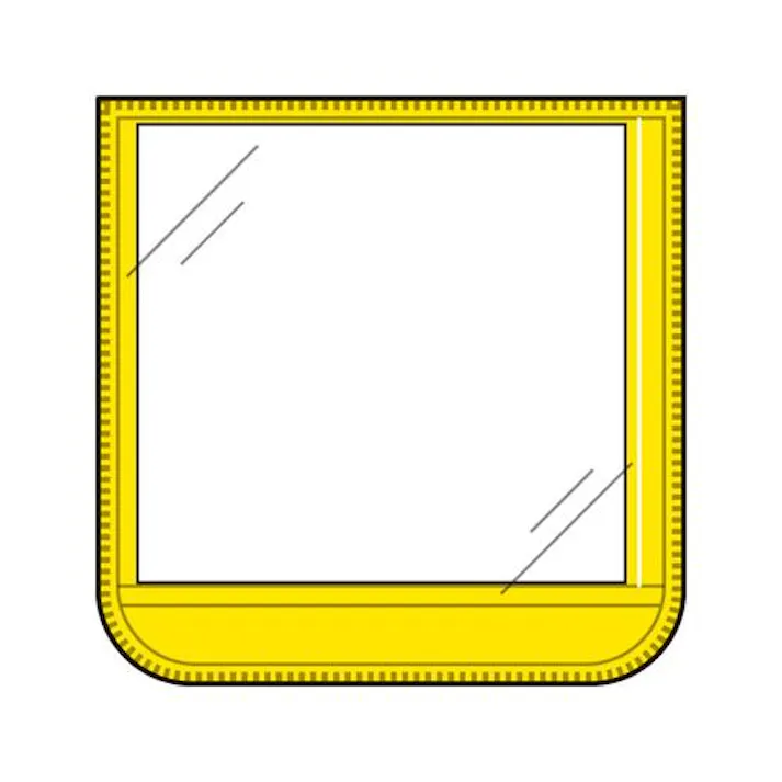 ユニット(UNIT) 胸章(差込式・黄) 60x60mm EA983RJ-2 4518340090484【別送品】