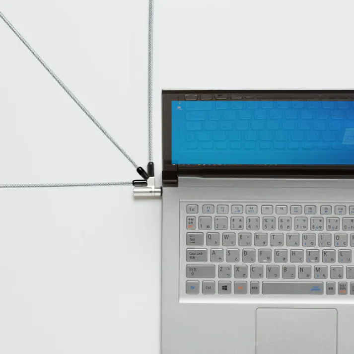 サンワサプライ φ4.5mmx1.8m セキュリティワイヤー(Nano対応/シリンダ) EA983TS-229(CDC)【別送品】