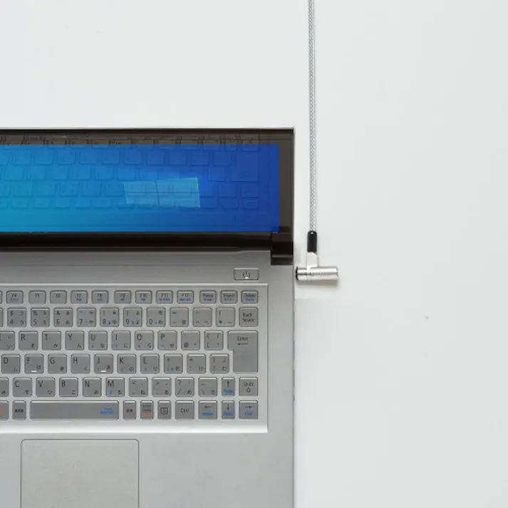 サンワサプライ φ4.5mmx1.8m セキュリティワイヤー(Nano対応/シリンダ) EA983TS-229(CDC)【別送品】