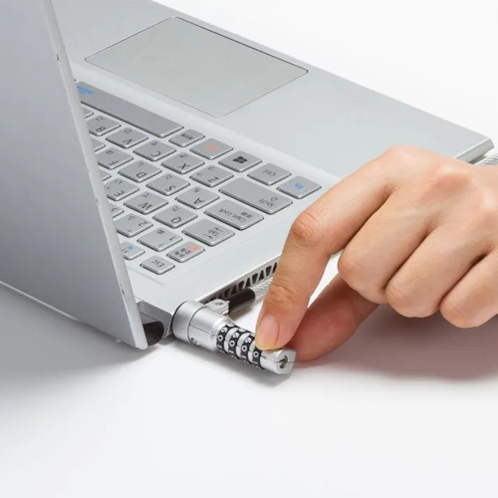 サンワサプライ セキュリティワイヤー(Nano対応/ダイヤル) φ4.5mmx1.8m EA983TS-230 4518340109988【別送品】