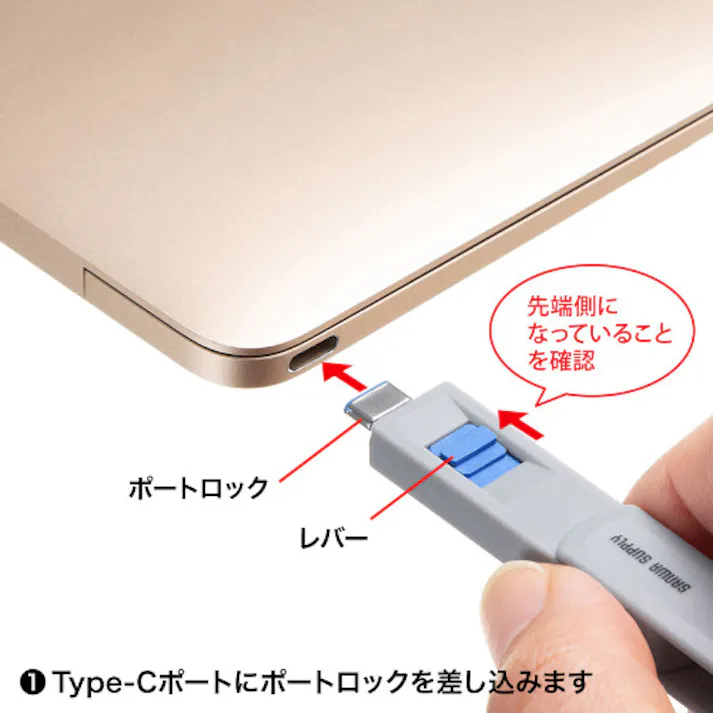 サンワサプライ TypeCポート取付セキュリティキット(青) EA983TS-300(CDC)【別送品】
