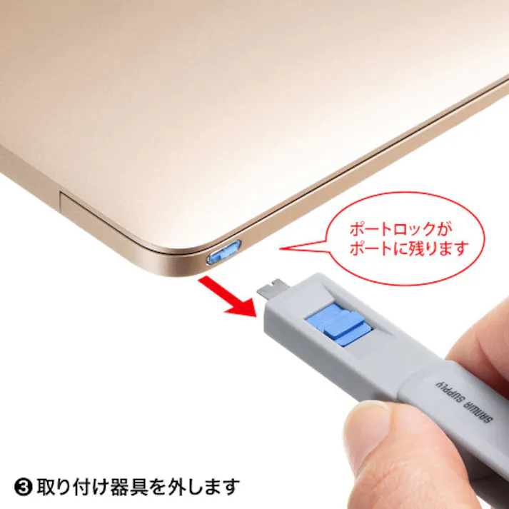 サンワサプライ TypeCポート取付セキュリティキット(青) EA983TS-300(CDC)【別送品】