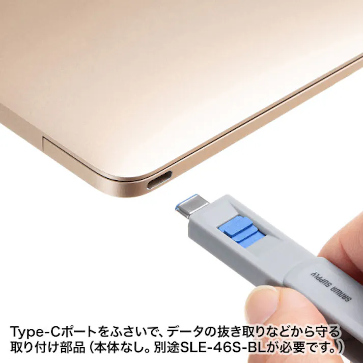 サンワサプライ TypeCポート取付セキュリティ用取付部品(青/5個) EA983TS-300AA(CDC)【別送品】