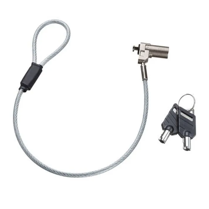 サンワサプライ φ4.4mmx0.25m PCセキュリティワイヤーセット(小型シリンダ) EA983TS-307(CDC)【別送品】