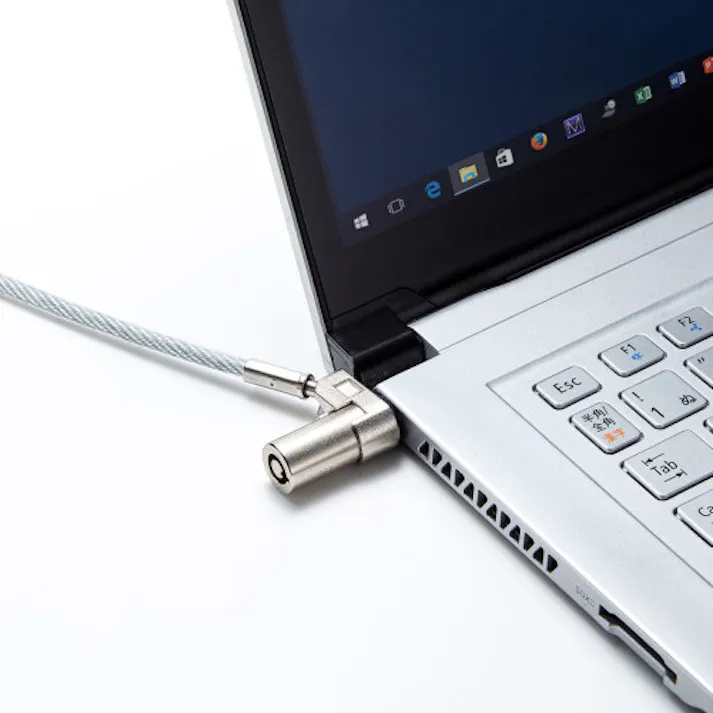 サンワサプライ φ4.4mmx0.25m PCセキュリティワイヤーセット(小型シリンダ) EA983TS-307(CDC)【別送品】