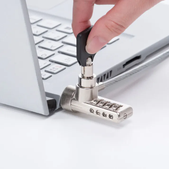 サンワサプライ φ4.4mmx2m セキュリティワイヤー(標準スロット/W錠) EA983TS-57(CDC)【別送品】