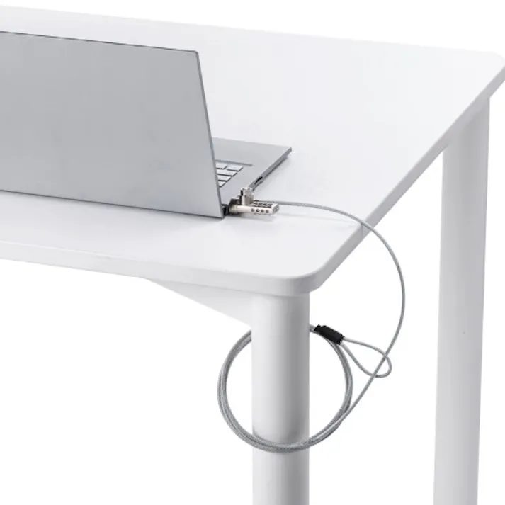 サンワサプライ φ4.4mmx2m セキュリティワイヤー(標準スロット/W錠) EA983TS-57(CDC)【別送品】