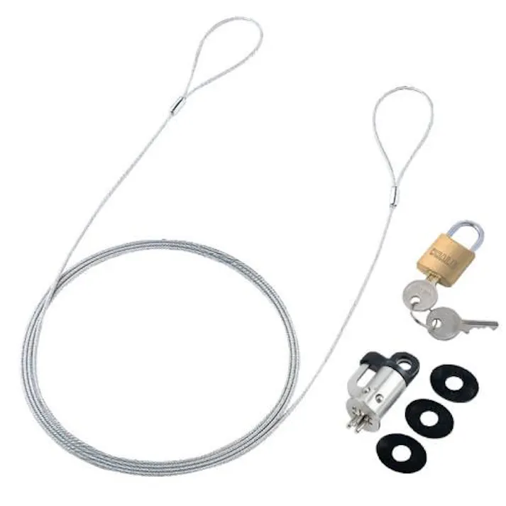 サンワサプライ PCセキュリティキット(南京錠・スペーサー) φ2.2mmx2m EA983TS-59 4518340112599【別送品】