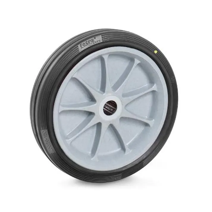ESCO 260x 56mm ESDソリッドラバータイヤ(プラスチックホイール) EA986CW-30(CDC)【別送品】