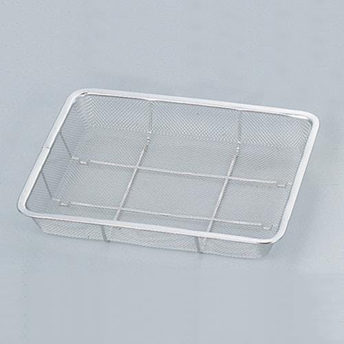 ESCO 268x208x 37mm 浅型角ざる(ステンレス製) EA992C-182(CDC)【別送