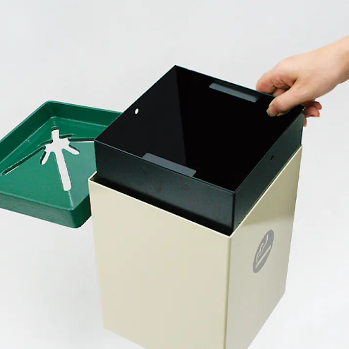 テラモト 380x300x810mm 吸いがら入れ(屋外スタンドD型) EA995AA-25(CDC)【別送品】