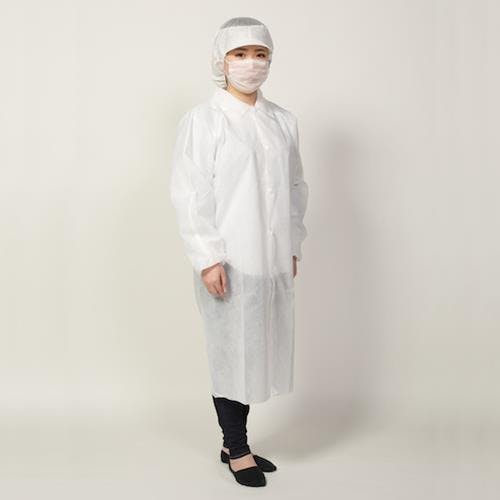 東京メディカル 不織布白衣(使い捨て/5枚) [M] EA996AW-61 4550061302040【別送品】
