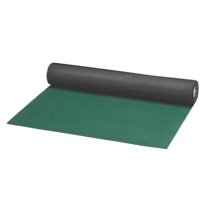テラモト 1.2x4.0m/5.0mm ゴムマット(筋入・緑) EA997RA-46C(CDC)【別送品】