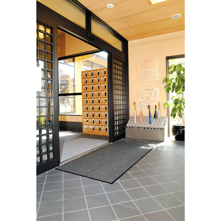 テラモト 玄関マット(グレー) 600x900mm EA997RH-132 4518340154162【別送品】