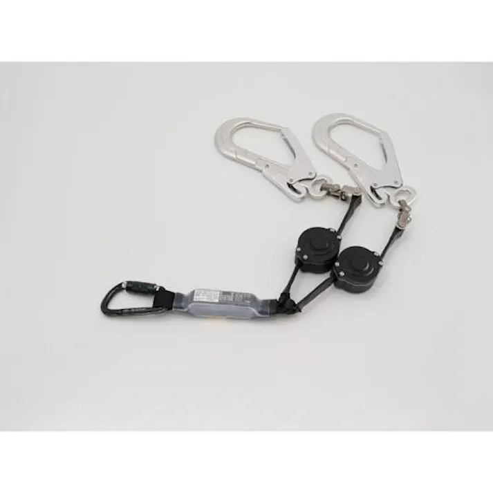 墜落制止用器具用ツインランヤード(巻取式) EA998PE-11B 4518340361898【別送品】