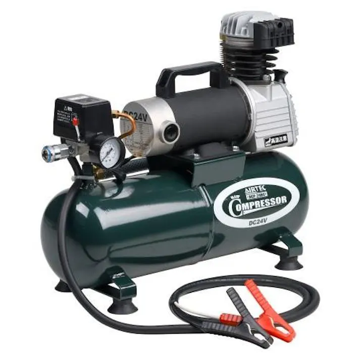 ナカトミ エアーコンプレッサー(タンク8L) DC24V/187W EA116PN-27 4518340393004【別送品】