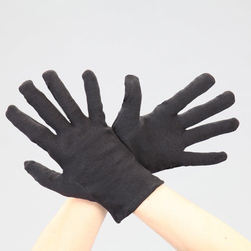 ウインセス 手袋(薄手・綿・黒/12双) [L] EA354AA-58 4518340380486