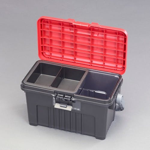 収納ケース(レッド/ブラック) 463x248x262mm EA505-20 4518340424760【別送品】