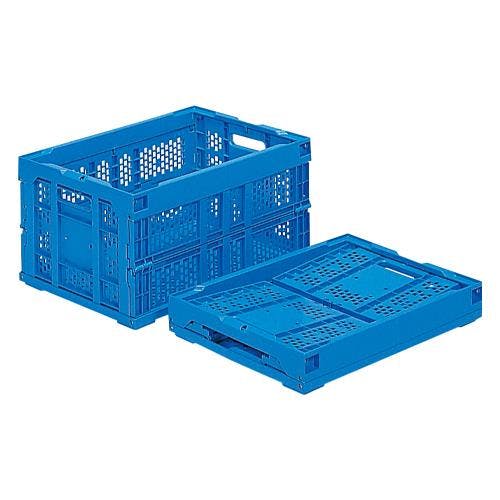 三甲(サンコー) 折畳コンテナ(メッシュ・青) 530x366x272mm/44.0L EA506AA-105 4518340405059【別送品】