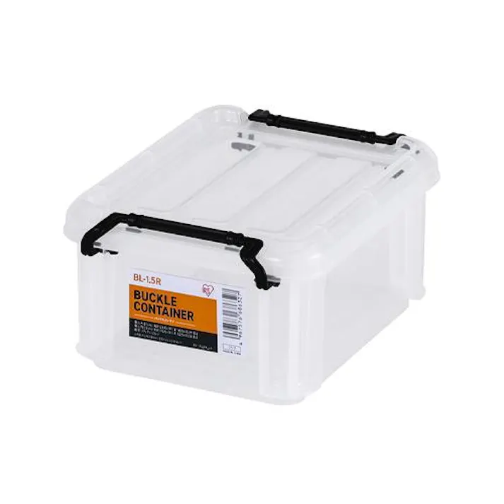 210×165×95mm 収納ケース(バックル付/クリア/10個) EA506AB-34C 4518340415089 (CDC)【別送品】