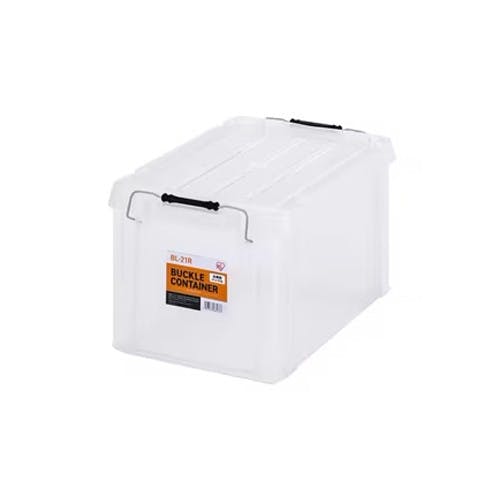 収納ケース(バックル付/クリア/3個) 450x295x255mm EA506AB-40BA 4518340431867【別送品】