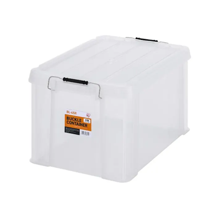収納ケース(バックル付/クリアー/3個) 580x385x320mm EA506AB-46BA 4518340438194【別送品】
