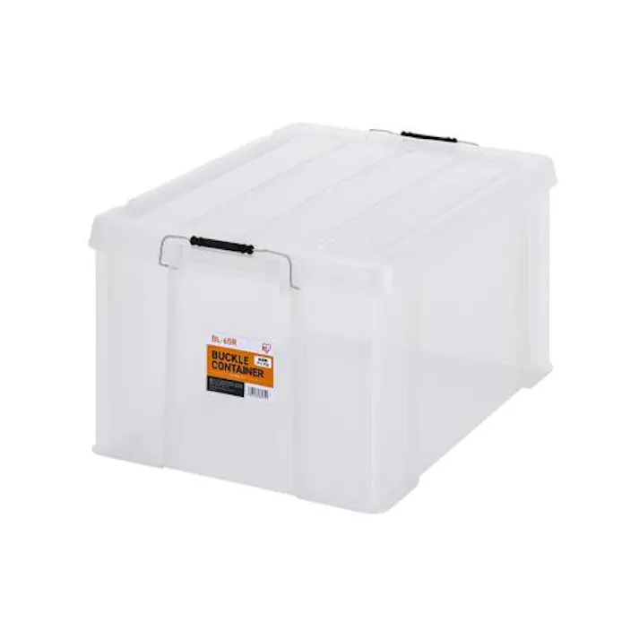 624×450×330mm 収納ケース(バックル付/クリア) EA506AB-48A 4518340414822 (CDC)【別送品】