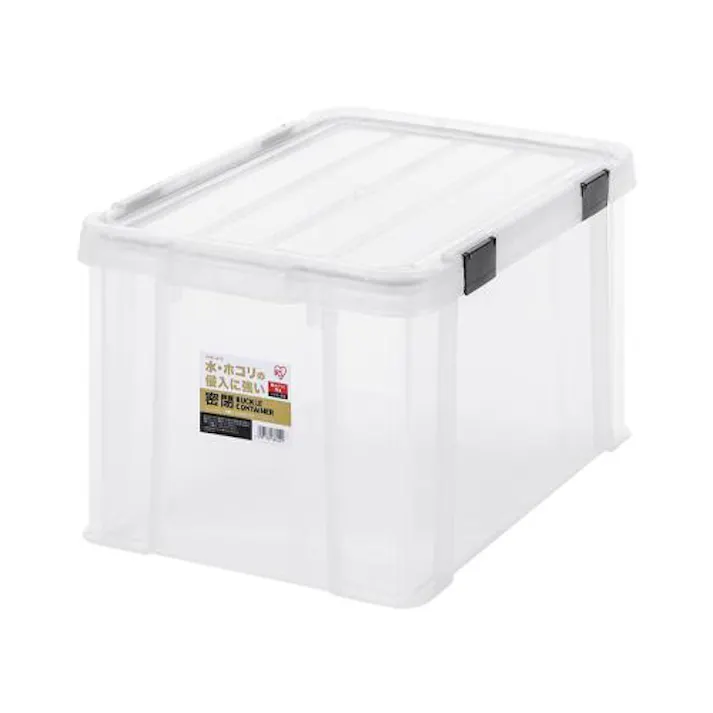 アイリスオーヤマ(IRIS OHYAMA) 収納ケース(バックル付/クリア/3個) 579x386x325mm EA506LA-43CA 4518340376540【別送品】