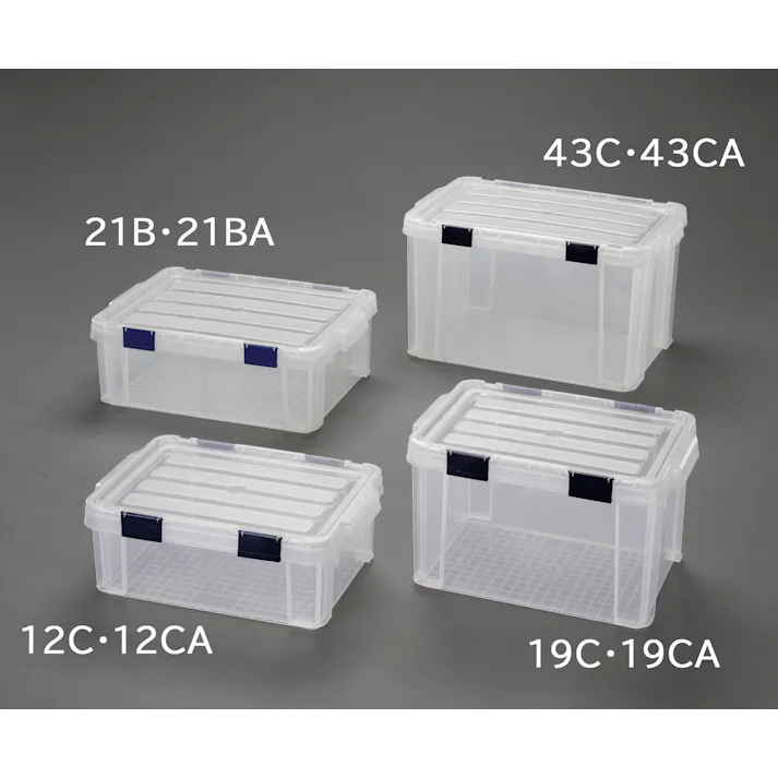 アイリスオーヤマ(IRIS OHYAMA) 収納ケース(バックル付/クリア/3個) 579x386x325mm EA506LA-43CA 4518340376540【別送品】