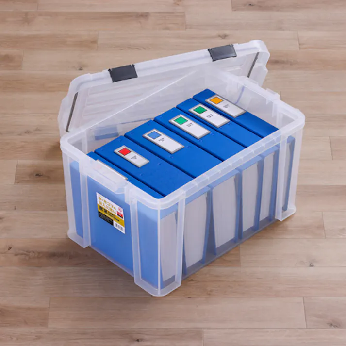 アイリスオーヤマ(IRIS OHYAMA) 収納ケース(バックル付/クリア/3個) 579x386x325mm EA506LA-43CA 4518340376540【別送品】