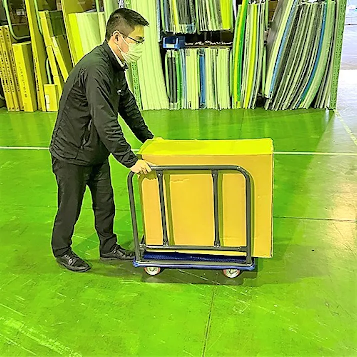 東信製作所(トーシン) 運搬車(手摺付/赤タイヤ) 740x480x770mm/150kg EA520LT-1A 4518340395312【別送品】