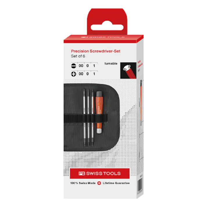 PBSWISSTOOLS 精密ドライバーセット(差替式) EA552-1A 4518340396142【別送品】