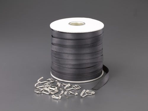 平ゴムロープ(ドラム巻/金具付) 20x2.0mmx100m EA628WL-520A 4518340431744【別送品】