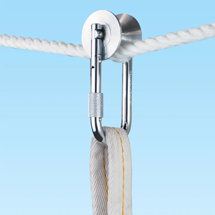 プーリーカラビナ(ステンレス製) 100kg/φ16mm EA638AR-12 4518340386020【別送品】