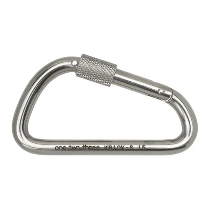 94×40×10mm カラビナ(ステンレス製/安全環付) EA638JS-12 4518340385214 (CDC)【別送品】